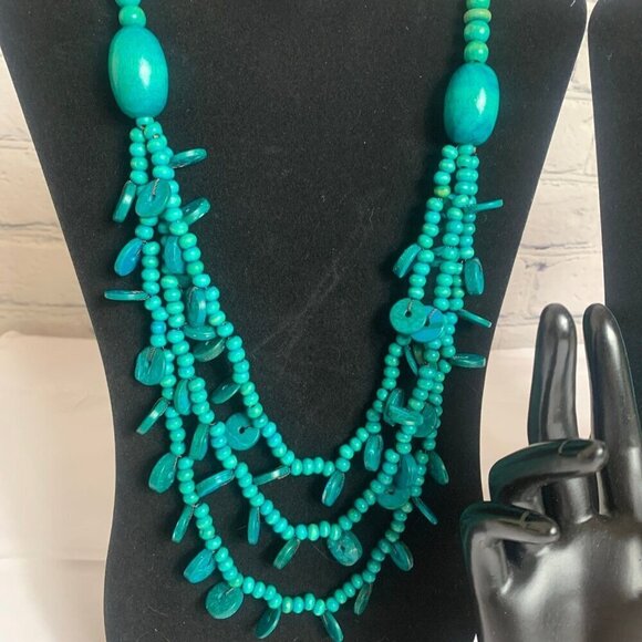 Beach Jewelry Lot 6 pc Shell Coconut Wood Leather - Picture 3 of 9